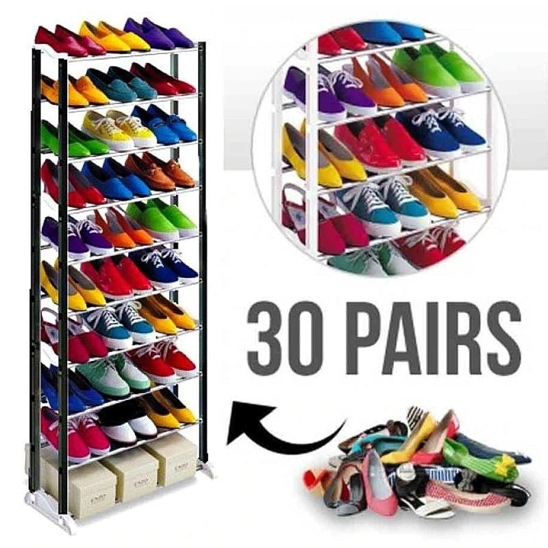 Suport Raft pentru Depozitare Incaltaminte, Capacitate 30 Perechi de Pantofi