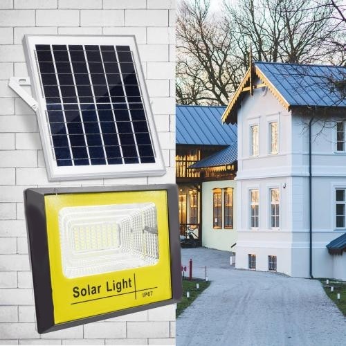 Panou solar cu proiector 100W, cu telecomanda