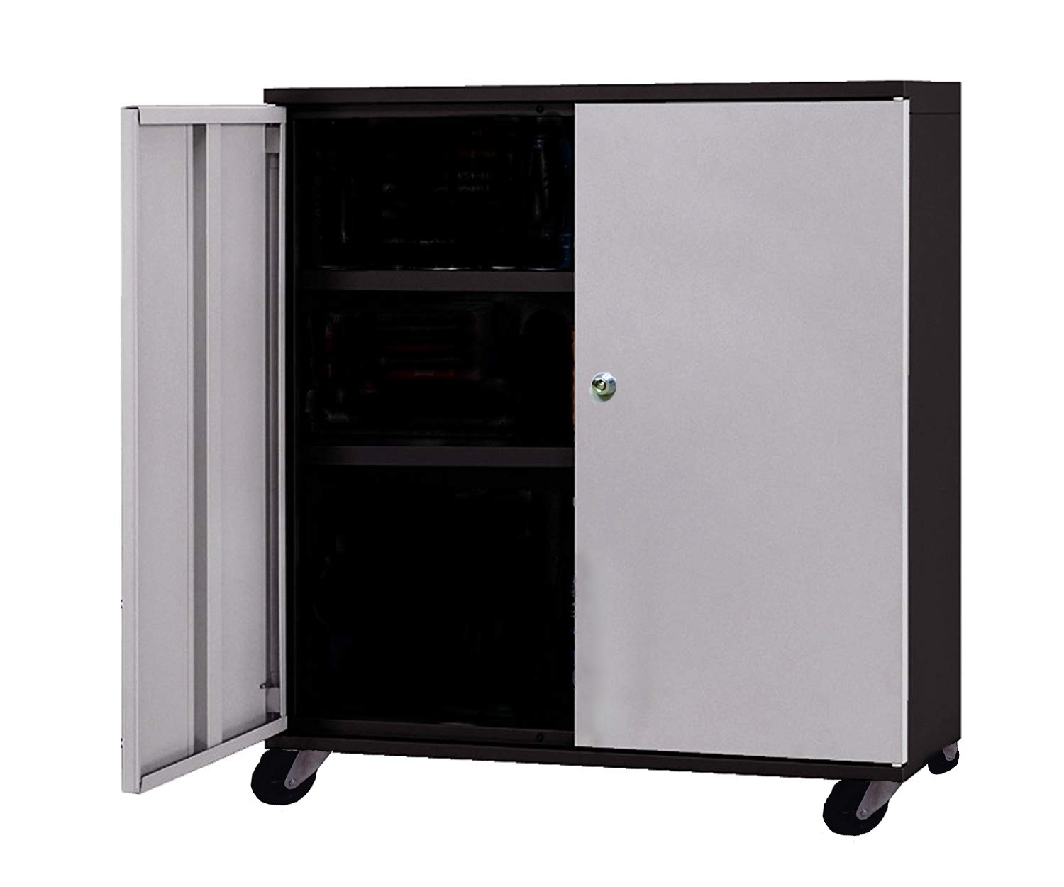 Dulap metalic organizator cu roti 2 usi