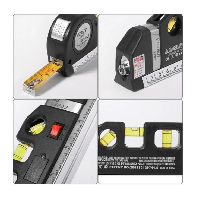 Nivela Laser Level Pro 3 cu ruleta si boloboc