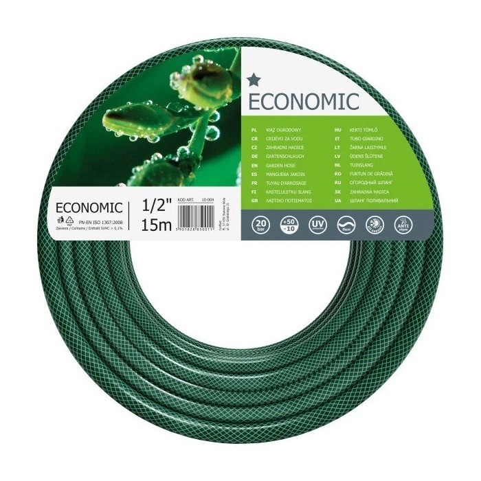 Furtun pentru gradina, 3 straturi cu armatura, 1/2", 15 m lungime, protectie UV
