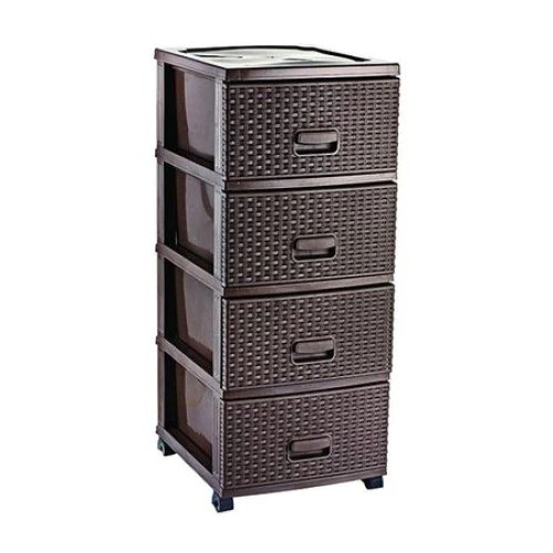 Dulap pentru depozitare cu roti, 4 cutii depozitare, pentru hol, baie si bucatarie