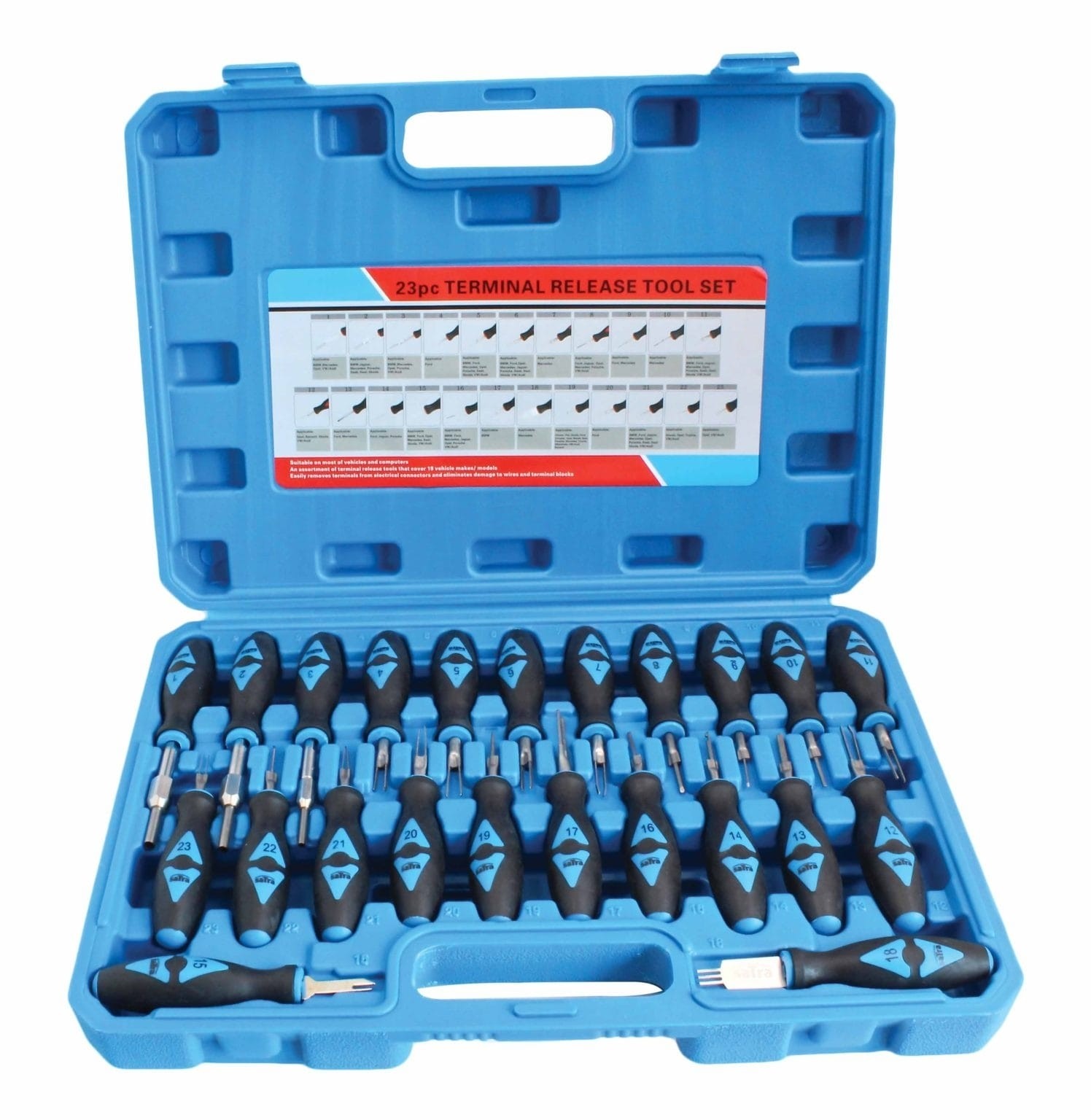 Trusa deconectare pini si conectori sistem electric auto, set profesional 23 piese indepartare pini si conectori