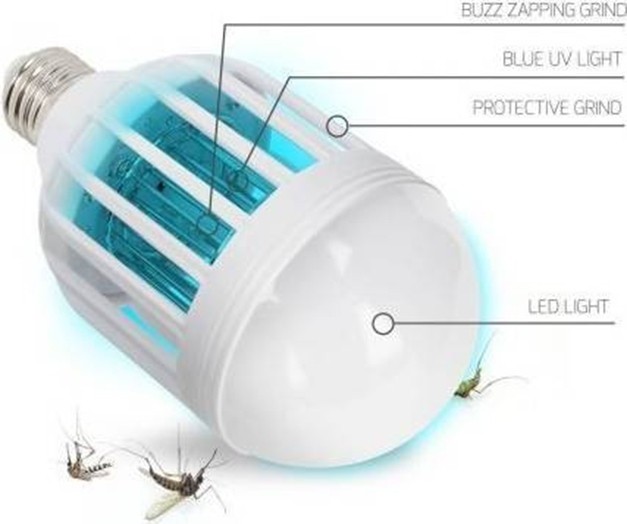 Bec LED multifunctional cu lampa UV impotriva insectelor