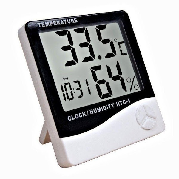 Ceas digital cu functie de Termohigrometru, Alarma si Calendar