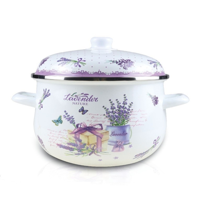 Cratita emailata cu capac , 22 cm , 3.90 l 
