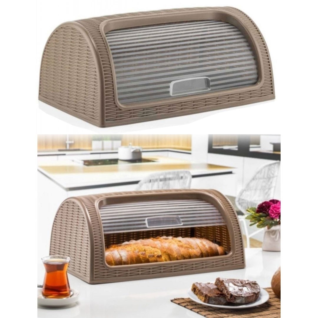 Cutie pentru paine aspect ratan