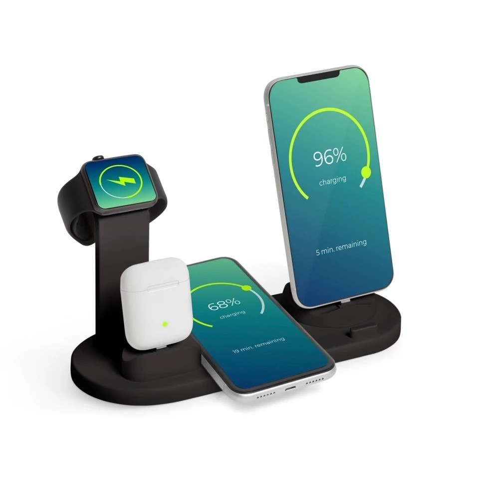 Statie de incarcare wireless pentru telefoane mobile, ceasuri, casti