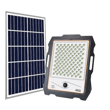 Proiector LED cu Panou Solar, Camera WiFi HD, Telecomanda