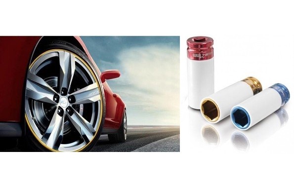 Set 3 chei tubulare de impact cu protectie pentru jante 1/2, 17-19-21mm