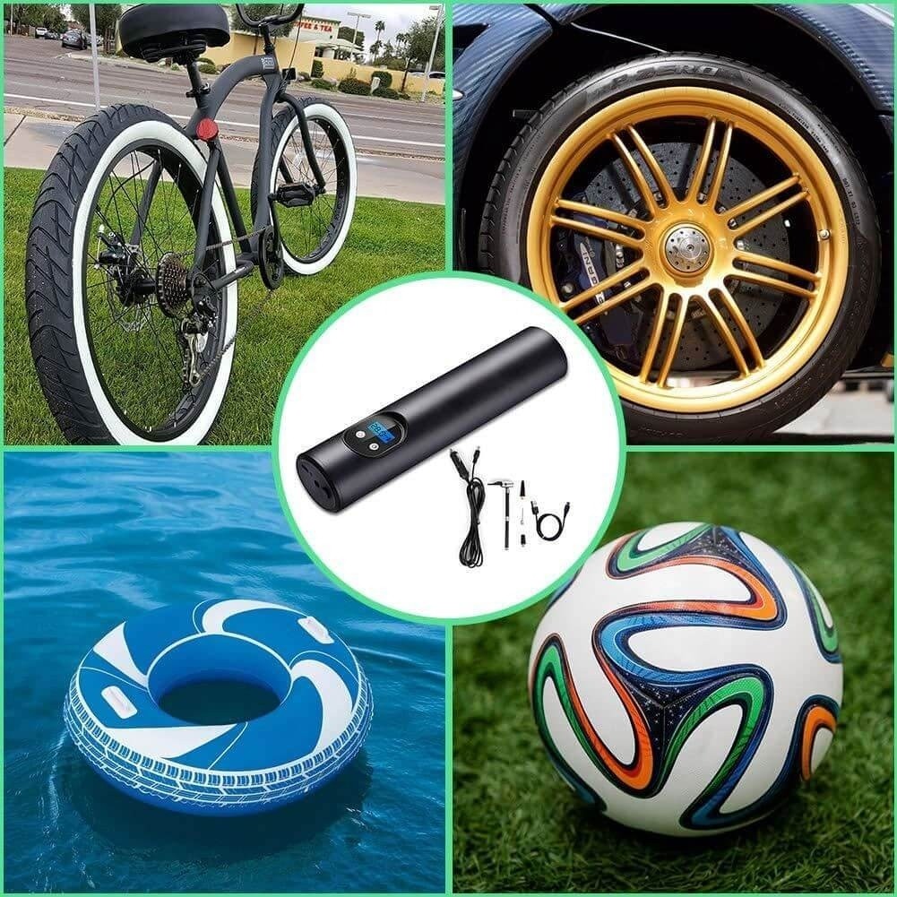 Mini compresor aer 2in1 portabil pentru auto, moto, cu acumulator