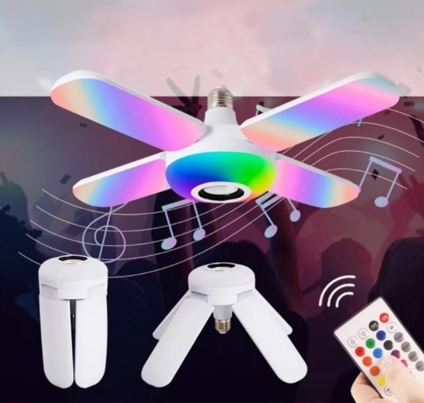 Lampa LED RGB cu telecomandă si bluetooth, 48W