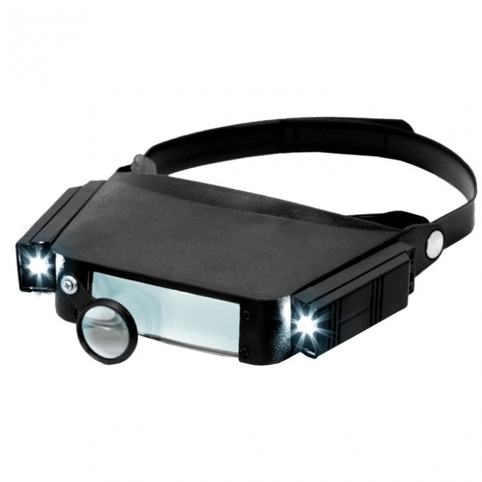 Lupa de lucru cu banderola de cap si iluminare LED