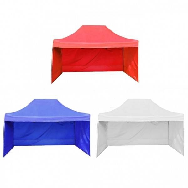 Pavilion pliabil sistem acordeon de gradina 3x3m cu 3 pereti