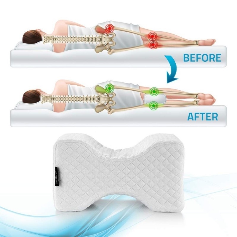 Perna ortopedica din spuma cu memorie pentru genunchi