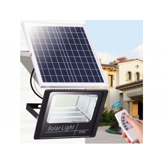 Panou solar cu proiector 50W, cu telecomanda