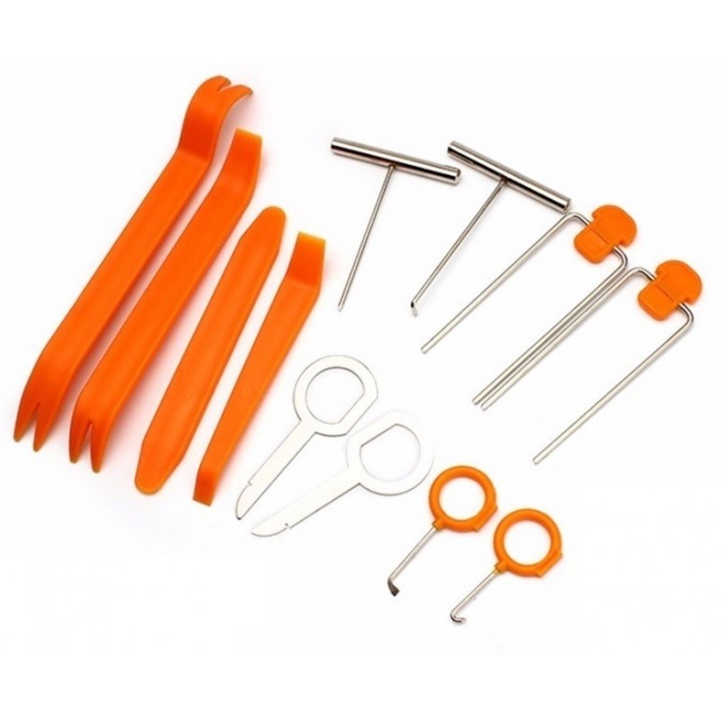 Kit 12 Instrumente Auto Pentru Demontare Radio, Fete De Usa, Panoului De Bord