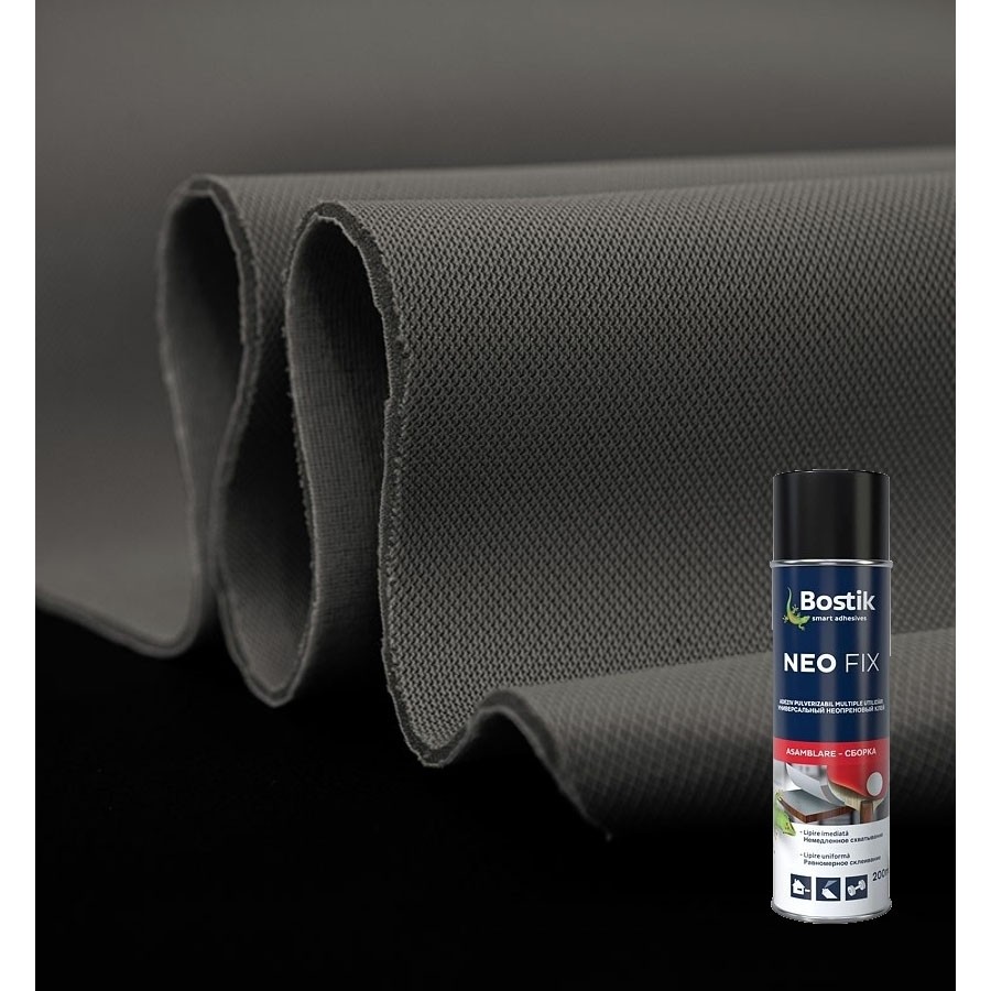 Pachet pentru reconditionare plafon auto, material textil cu spate buretat dimensiune 2m x 1,50m, optional Spray adeziv transparent