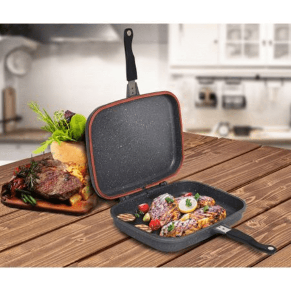 Tigaie dubla, antiaderenta, 36 CM