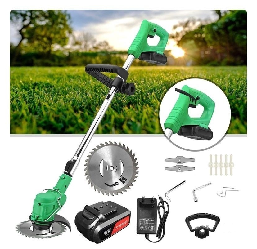 Trimmer electric cu acumulator (motocoasa), Acumulator si Incarcator Inclus