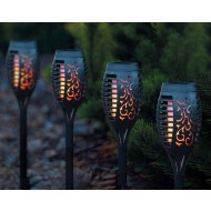 Set 4 buc Lămpi solare LED, pentru gradina model imitaţie de flacără