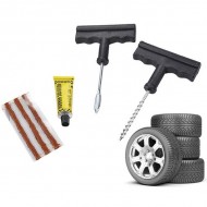 Kit profesional vulcanizare tubeless la rece cu snur si adeziv cauciuc, reparare anvelope