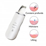 Aparat Ultrasonic pentru curatare faciala, lifting ten, indepartare puncte negre, hidratare, skin scrubber