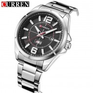 Ceas de mana barbatesc casual, curea metalica afisare data/zi