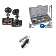 Pachet Promo : Camera auto , Trusa 40 piese si Casca bluetooth