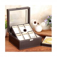 Caseta organizare depozitare 6 ceasuri cu tavita bijuterii