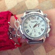 Ceas dama Fashion Christal Silver metalic