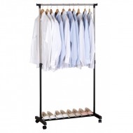 Stender cu roti, suport pentru haine