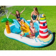 Piscina copii cu tobogan si activitati INTEX 57162 Distractie de Pescuit