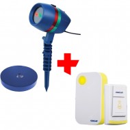 Pachet promotional Proiector Laser pentru Exterior si Sonerie Wireles 36 Melodii