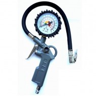 Pistol pentru aer comprimat, Furtun ranforsat , cupla bronz, manometru glicerina