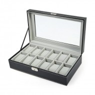 Cutie depozitare 12 ceasuri Premium piele eco