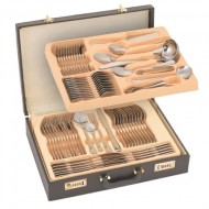 Set 72 piese tacamuri inox , diplomat pentru depozitare