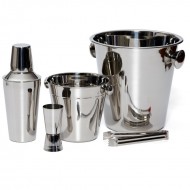 Set 4 piese frapiere si cocktail shaker din inox