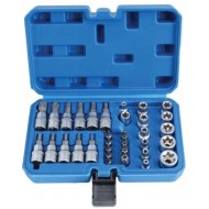 Trusa tubulare si biti 3/8 , 34 piese, Chrome Vanadium