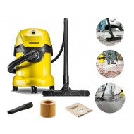 Aspirator multifunctional Karcher Compact Triple Function, Suflare si Aspirare umeda/uscata, 17 Litri, Furtun 2 m, Sac filtru din hartie