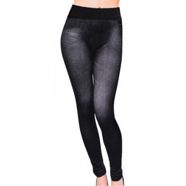 Set 2 perechi colanti tip jeans imblaniti