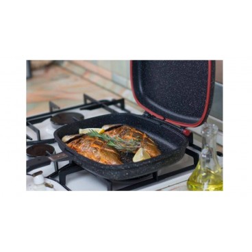 Tigaie dubla, suprafata antiaderenta tehnologie NON-STICK, 32 CM