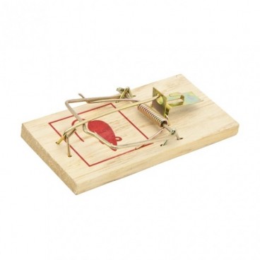 Capcana pentru soareci clasica din lemn, cu mecanism metalic