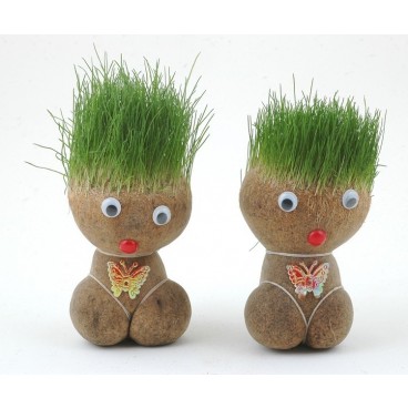 Oferta Limitata ! Set 2 Papusi cu cap de iarba