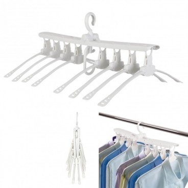 Organizator, uscator pliabil pentru haine, 8 in 1
