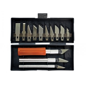 Trusa profesionala cu 3 cuttere scrappere de precizie 13 lame