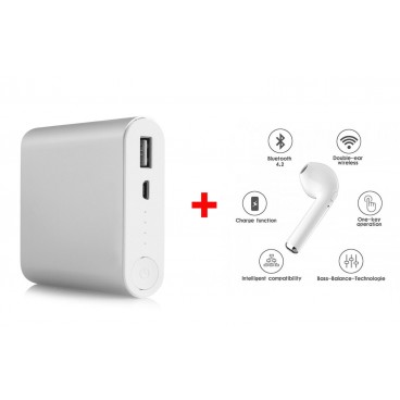 Oferta speciala Baterie externa cu 3 iesiri + Cadou casca Wireless I7