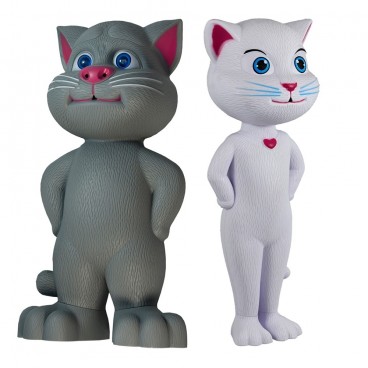 Set jucarii vorbitoare interactive Talking Tom si Talking Angela