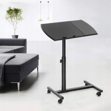 Masuta laptop din metal cu blat laminat, inaltime reglabila