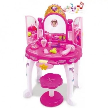 Masuta de jucarie pentru machiaj si pian fetite